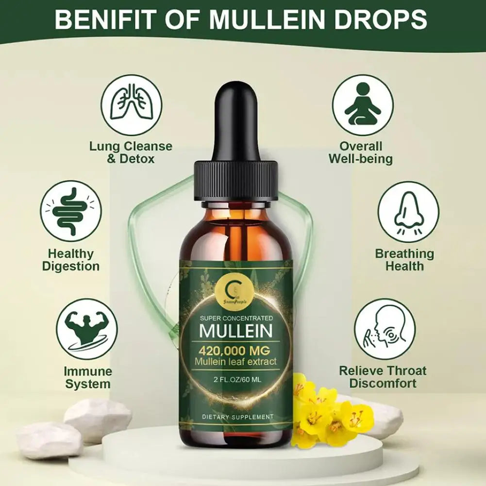 Mullein Leaf & Chlorophyll Extract Drop for Lungs - Affordable Essentials 